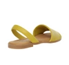 Żółte skórzane sandały damskie płaskie El Pimpi - Made in Spain