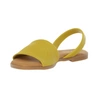 Żółte skórzane sandały damskie płaskie El Pimpi - Made in Spain