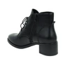 Czarne skórzane botki damskie niskie garniturowe na niskim obcasie Jezzi