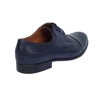 Granatowe męskie półbuty garniturowe ze skóry naturalnej 