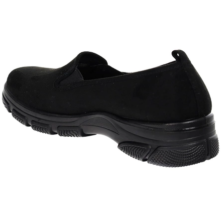 Czarne komfortowe półbuty damskie wygodne i eleganckie Jezzi