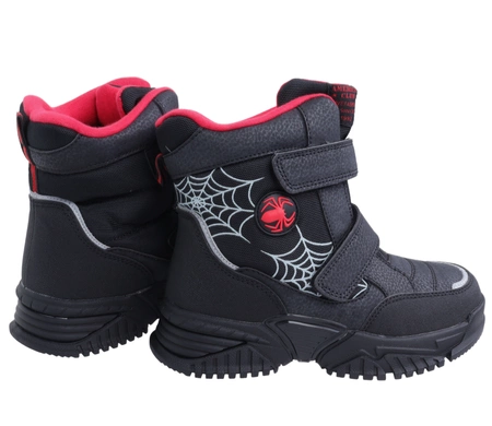 Buty zimowe chłopięce na rzepy ciepłe i wytrzymałe Spidermen American Club