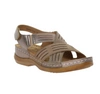 Brązowe sandały damskie komfortowe na grubej lekkiej podeszwie Jezzi