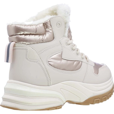 Beżowe trzewiki damskie ocieplane śniegowce Jezzi