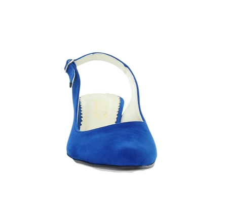 Chabrowe eleganckie sandały na niskim obcasie AZALI