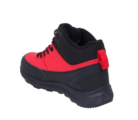 Czerwone buty zimowe chłopięce śniegowce softshell trzewiki American Club