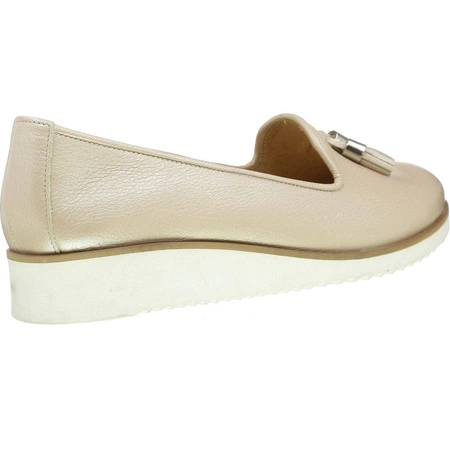 Mokasyny damskie skórzane eleganckie lordsy Gino Fabiani - Produkt Polski