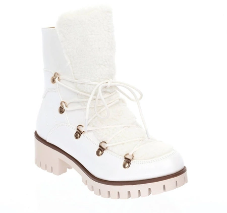 Modne trapery damskie workery z futerkiem Jezzi