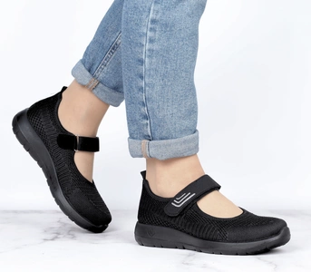 Sandały pełne damskie komfortowe na rzep NEWS