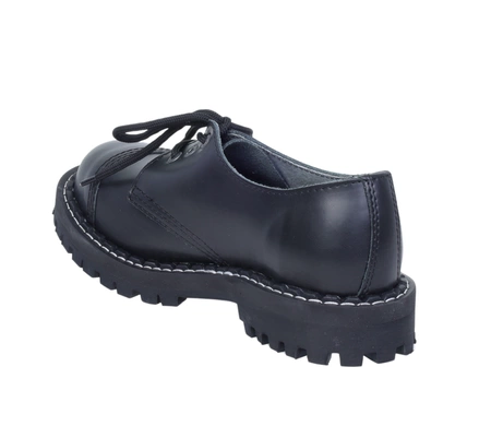 Glany niskie 3 dziury/ oczka derby skórzane STEEL 101/102