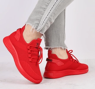 Czerwone adidasy slip on sneakersy NEWS