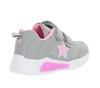 Szare adidasy dla dziewczyni na rzepy świecąca podeszwa American Club