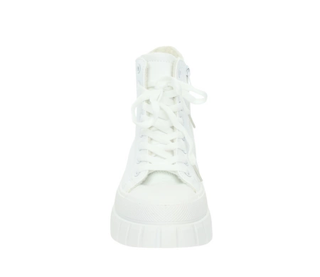 Białe trampki damskie ocieplane na platformie grubej podeszwie ROKOWE