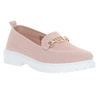 Wygodne mokasyny damskie półbuty płaskie pudrowy róż NEWS