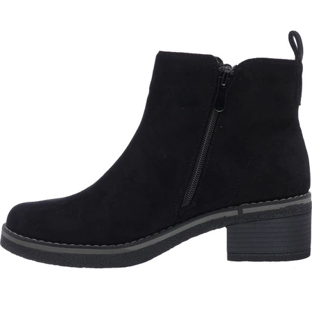 Czarne płaskie buty zimowe komfortowe Angelina