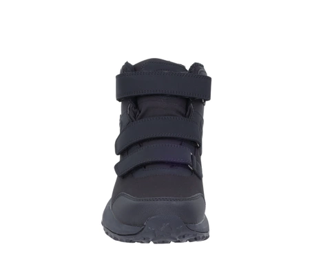 Czarne buty zimowe męskie nieprzemakalne trzewiki na rzepy American Club