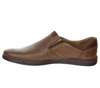 Brązowe skórzane półbuty męskie wsuwane bez szwów na palcach POLBUT