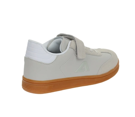 Beżowe adidasy dziecięce na rzep i grubej kauczukowej podeszwie American Club