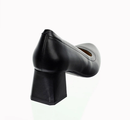 Czarne komfortowe czółenka na obcasie Gino Fabiani