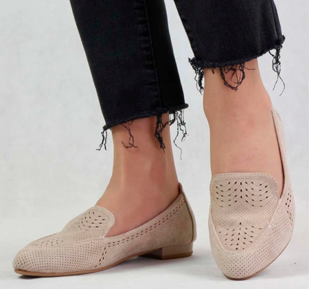 Eleganckie mokasyny damskie ażurowe Jezzi