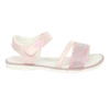Różowe eleganckie sandały dla dziewczynki ze skórzaną wkładką American Club