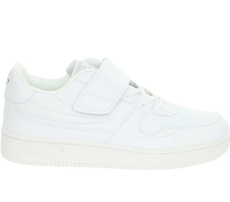 Białe adidasy na platformie na rzep American