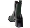 Modne botki zimowe na klocku butelkowa zieleń Jezzi