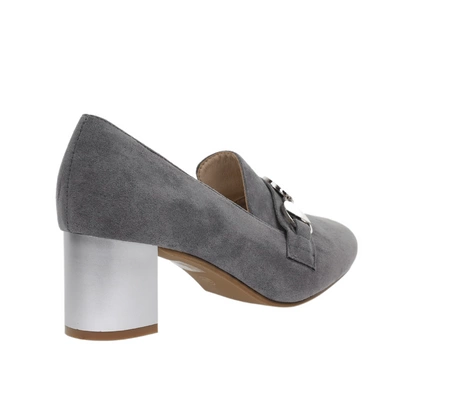 Zamszowe czółenka damskie komfortowe na obcasie Jezzi