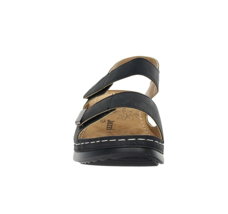 Czarne sandały damskie komfortowe ortopedyczne Jezzi