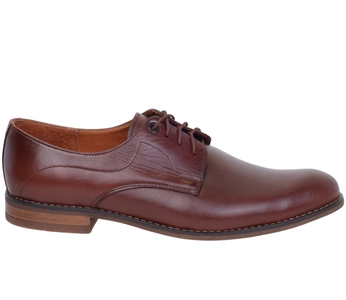 Brązowe półbuty męskie garniturowe skórzane Mc Braun