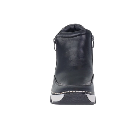 Czarne botki zimowe damskie trzewiki zdrowotne eleganckie i wygodne Haidra