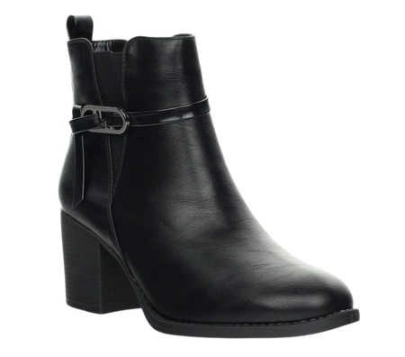 Eleganckie i wygodne botki damskie ocieplane na zamek na obcasie Jezzi