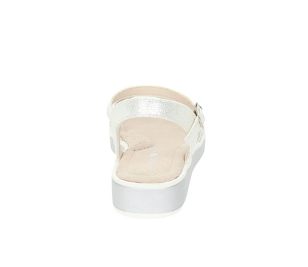 Białe sandały dziecięce dla dziewczynki na grubej podeszwie MissE
