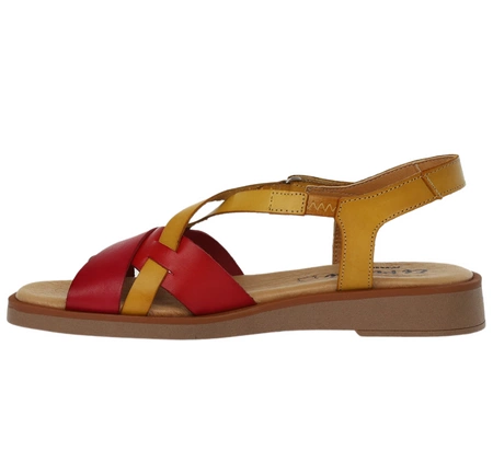 Hiszpańskie skórzane sandały damskie płaskie El Pimpi - Made in Spain