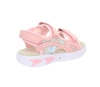 Różowe sandały dziewczęce na rzepy świecące podeszwy American Club