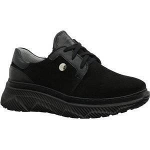 Sneakersy skórzane czarne damskie Gino Fabiani