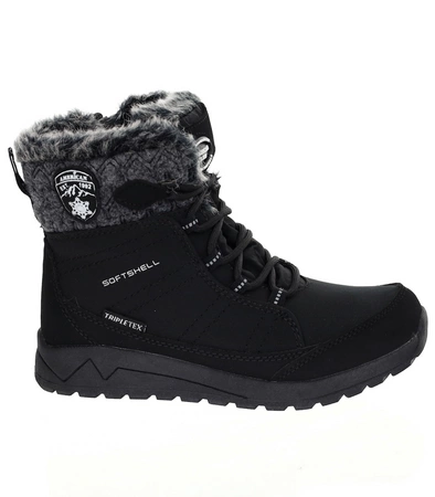 Czarne nieprzemakalne buty zimowe damskie śniegowce American Club