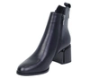Eleganckie czarne botki damskie ze skóry naturalnej na obcasie Gino Fabiani