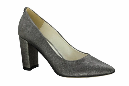 Metaliczne czółenka na obcasie Massimo Lucchesi