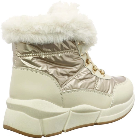 Śniegowce damskie sneakersy z futerkiem trzewiki NEWS