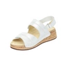 Białe sandały damskie ze skóry naturalnej wygodne i eleganckie Gino fabiani