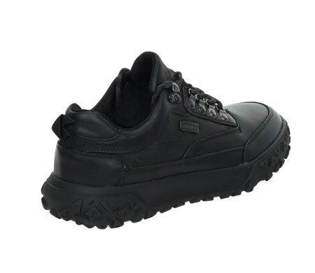 Czarne skórzane adidasy męskie wytrzymałe American Club