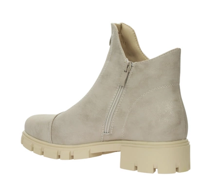 Sportowo- eleganckie botki zimowe damskie buty na traperowej podeszwie Jezzi