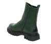 Zielone martensy botki damskie płaskie ze skóry licowej Jezzi