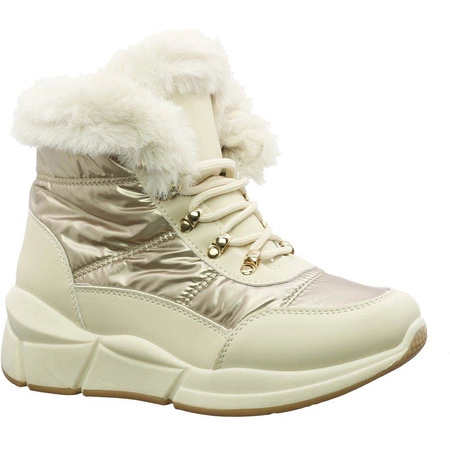 Śniegowce damskie sneakersy z futerkiem trzewiki NEWS