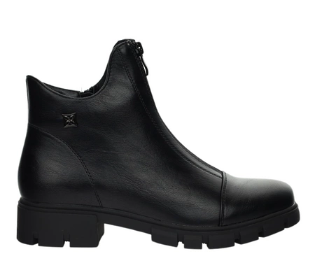 Wygodne i eleganckie półbuty zimowe damskie ocieplane botki Jezzi