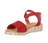 Czerwone skórzane sandały płaskie komfortowe Hiszpańskie El Pimpi - Made in Spain