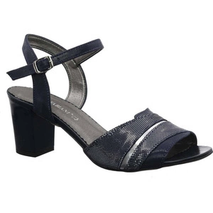 Sandały damskie skórzane na obcasie Gino Fabiani