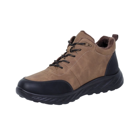 Brązowe adidasy męskie ocieplane półbuty sportowe UNISOFT