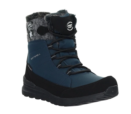 Granatowe ciepłe buty zimowe śniegowce American Club